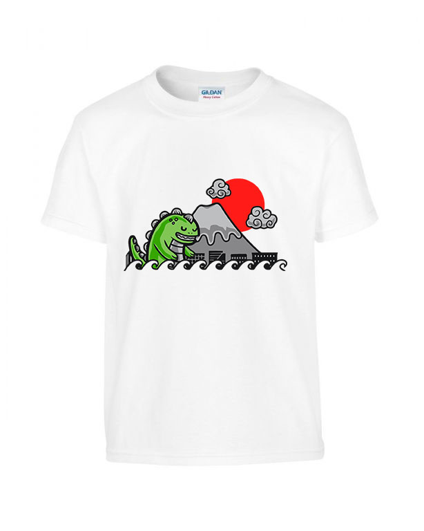 japán t-rex Fehér Gyerek Póló