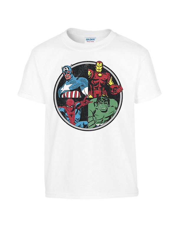 avengers bosszúállók vasember hulk pókember Fehér Gyerek Póló