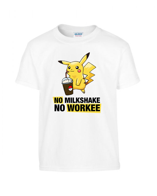 no milkshake no workee Fehér Gyerek Póló