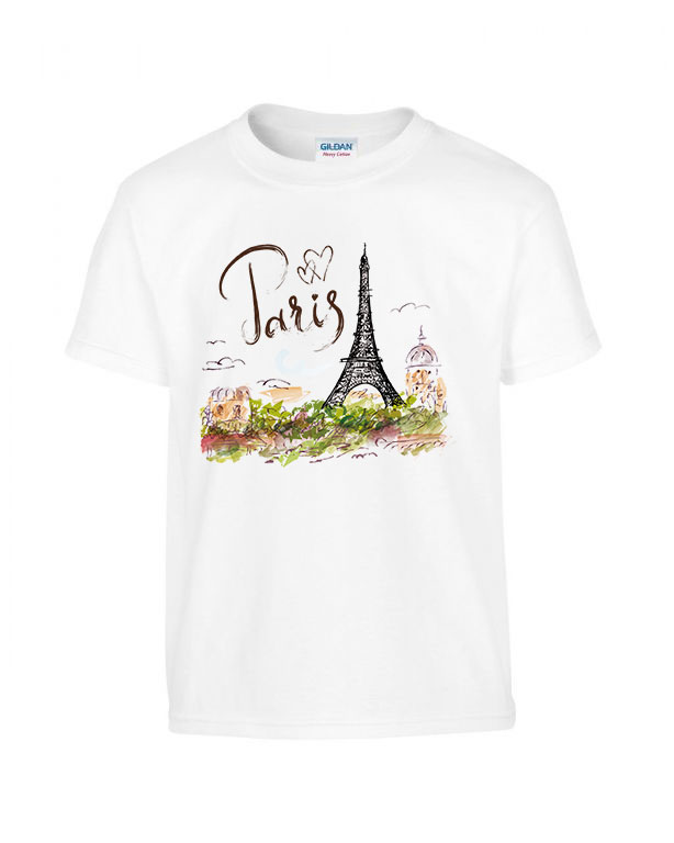 párizs paris eiffel torony Fehér Gyerek Póló