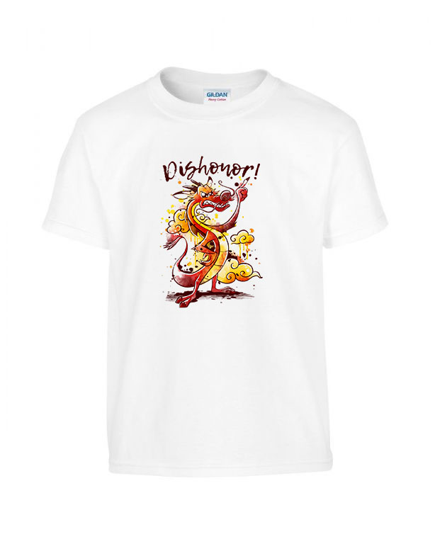 dishonor mulán sárkány Fehér Gyerek Póló