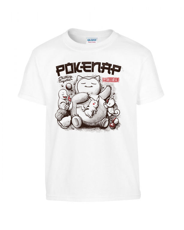 pokemon snorlax pikachu charmander alvós alvás Fehér Gyerek Póló