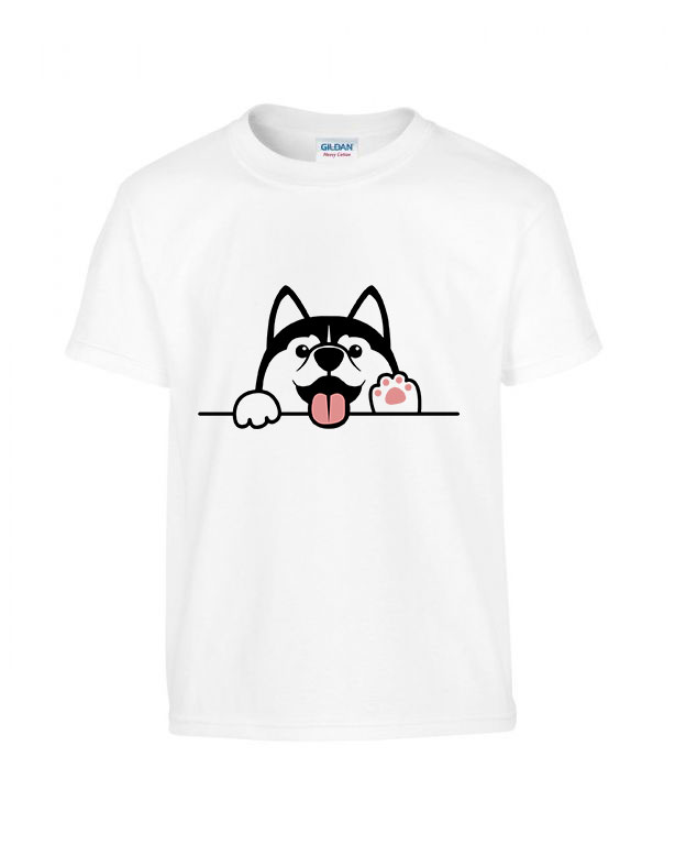 husky kutya Fehér Gyerek Póló