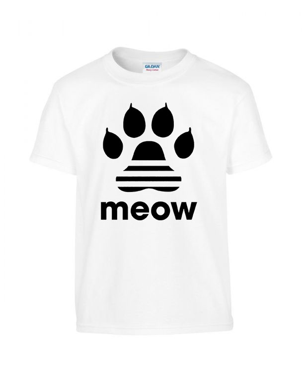 meow macskás cicás cica Fehér Gyerek Póló