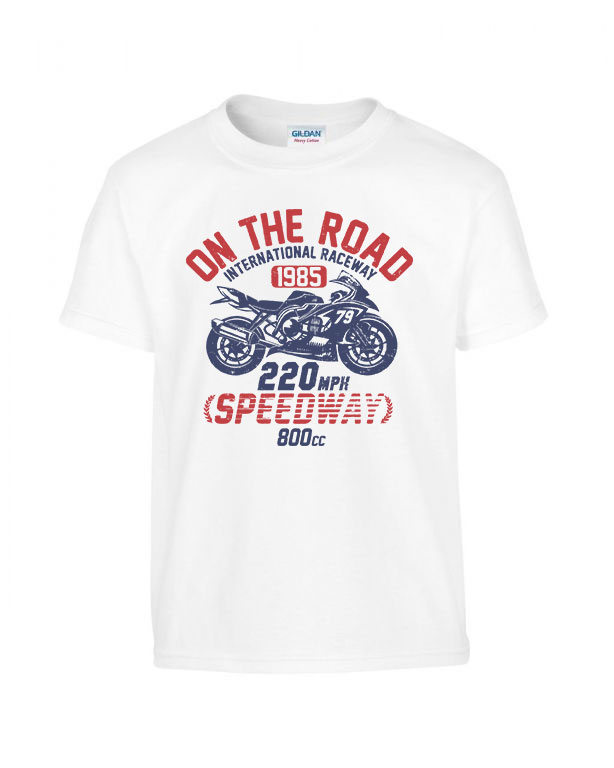 motor motoros speed motor Fehér Gyerek Póló