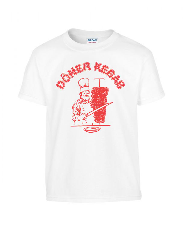 Döner Kebab Fehér Gyerek Póló