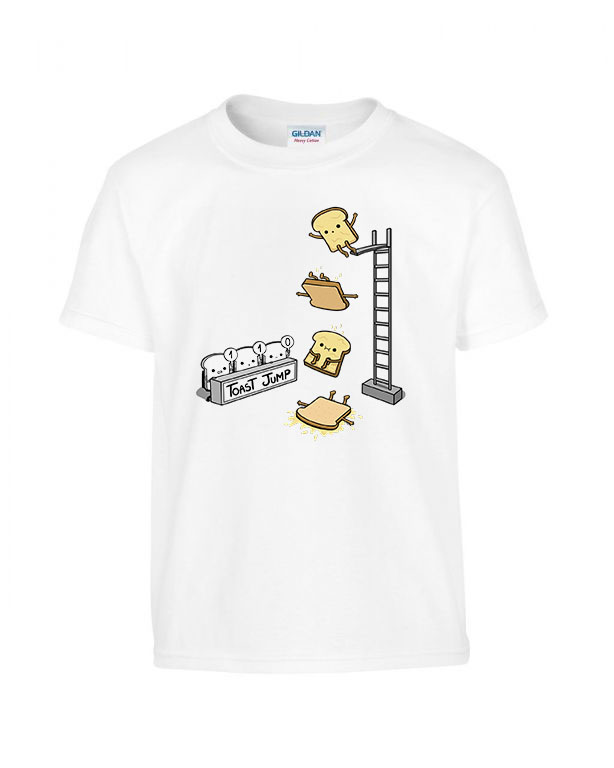 toast jump kenyér humor Fehér Gyerek Póló
