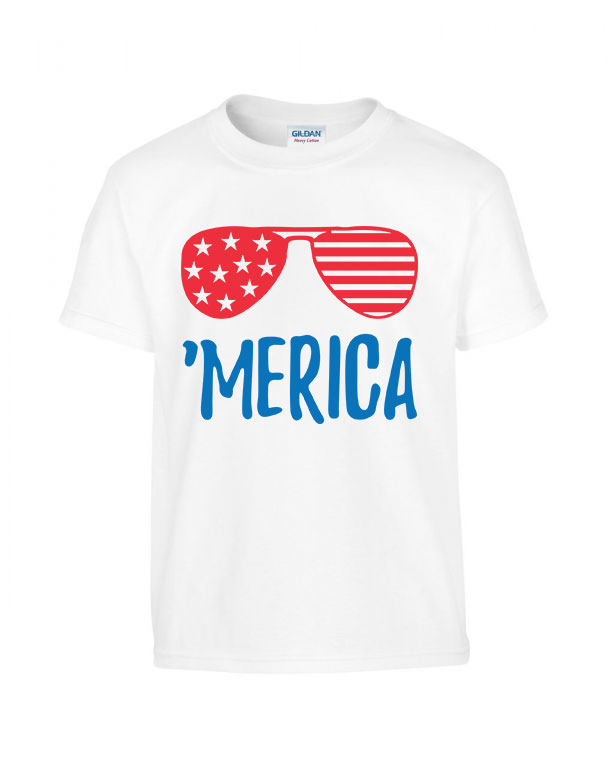 merica america Fehér Gyerek Póló