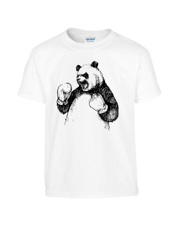 boxoló panda Fehér Gyerek Póló