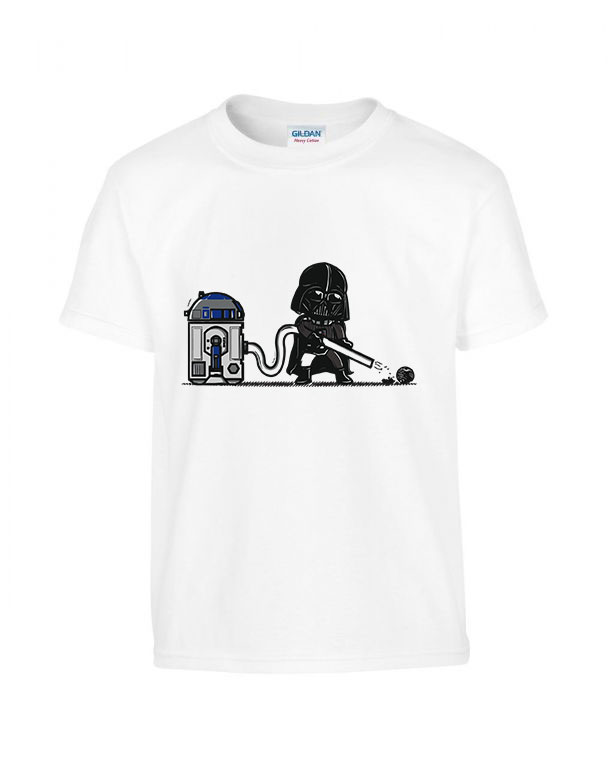 r2d2 darth vader porszívó Fehér Gyerek Póló