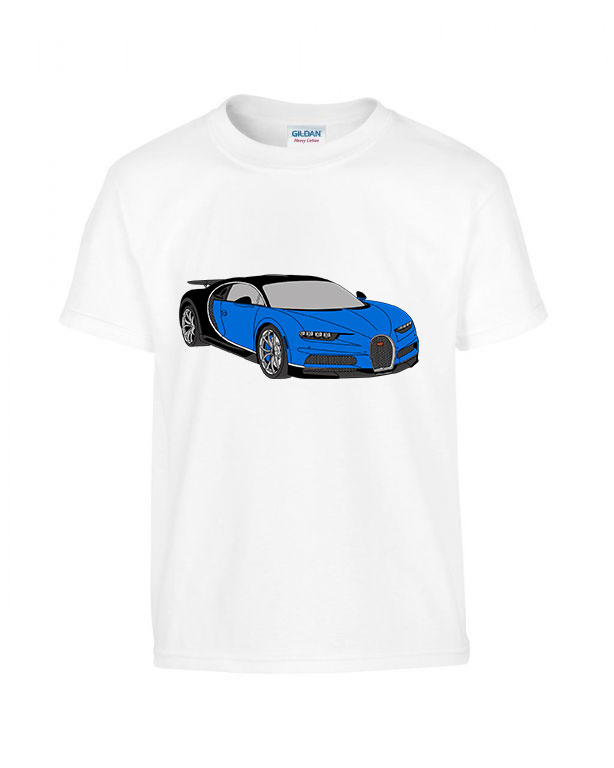 Bugatti Veyron Fehér Gyerek Póló