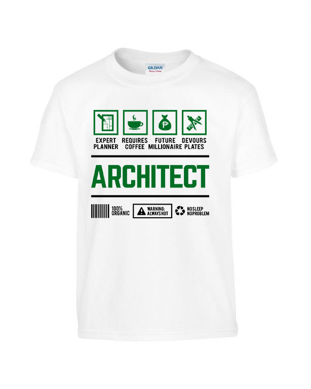 Építész építő architect Fehér Gyerek Póló