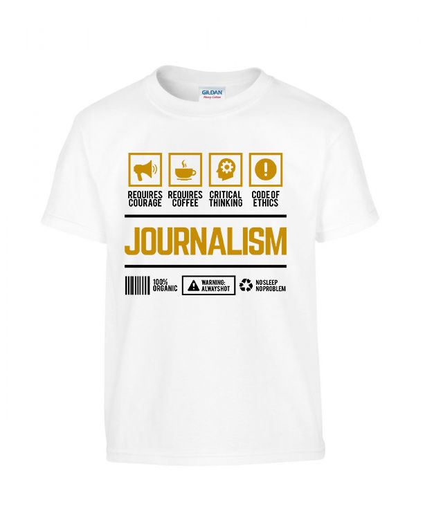 újságíró journalist Fehér Gyerek Póló