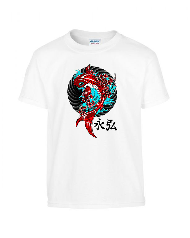 japán koi hal koi fish Fehér Gyerek Póló