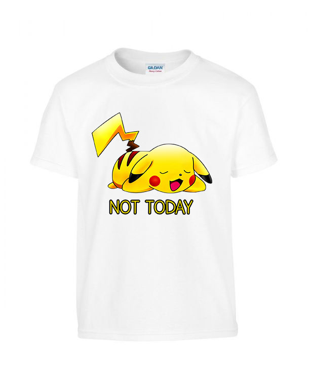not today pikachu pokemon Fehér Gyerek Póló