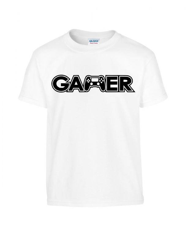 gamer joystick Fehér Gyerek Póló